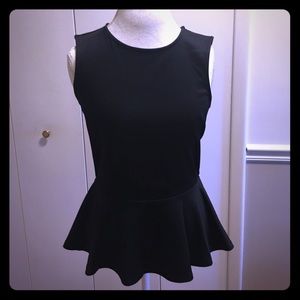 Black peplum top