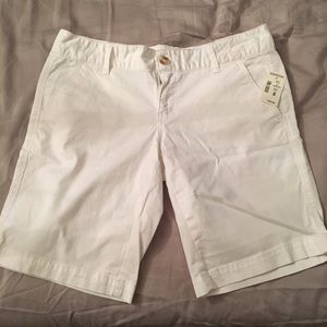 Brand new white Bermuda shorts!