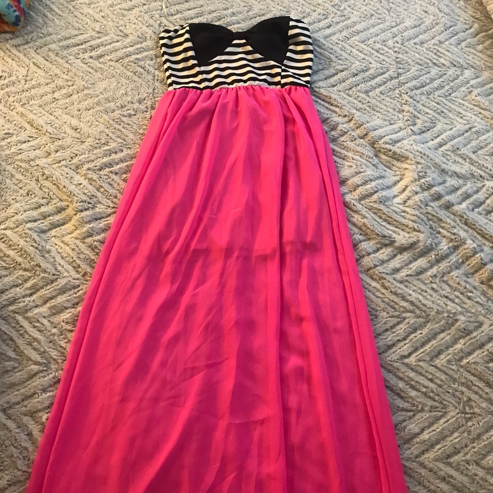 Hot Pink Maxi Dress.