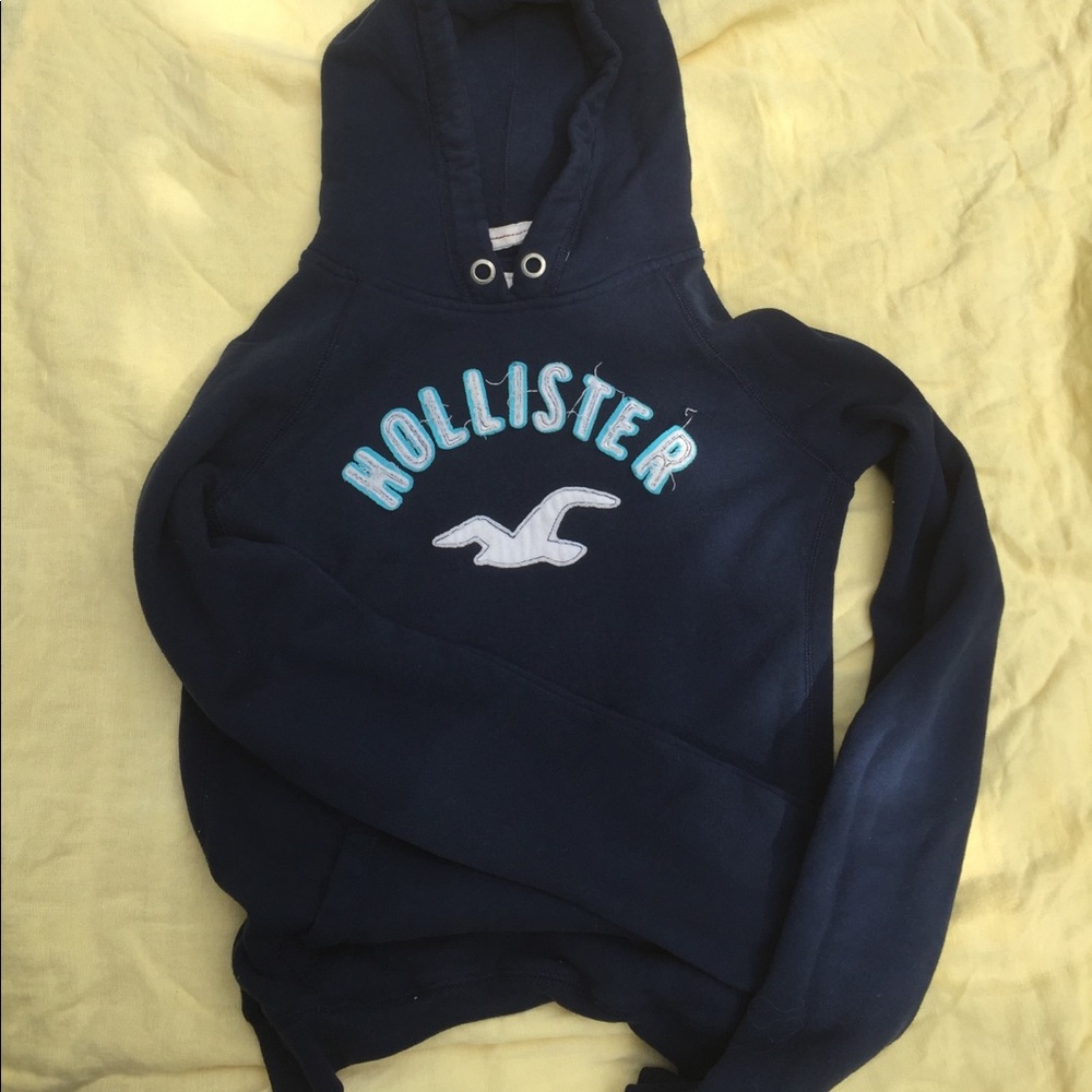 Navy blue Hollister hoodie
