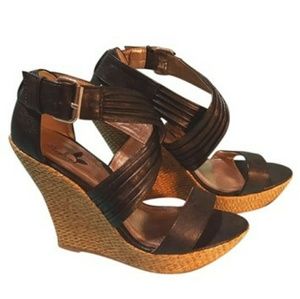 Playboy cork wedges