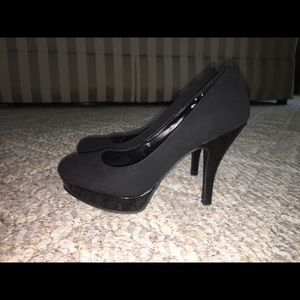 Unlisted black platform heels