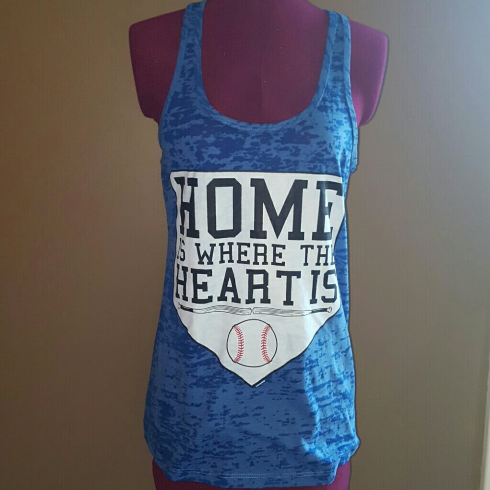 ⚾"HOME IS WHERE THE HEART IS" Baseball Tank Top