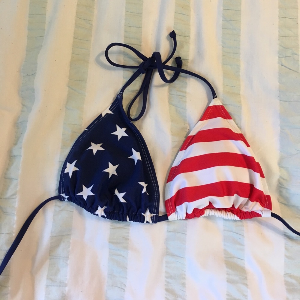 American flag bikini top