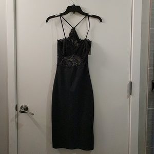Backless windsor little black dress