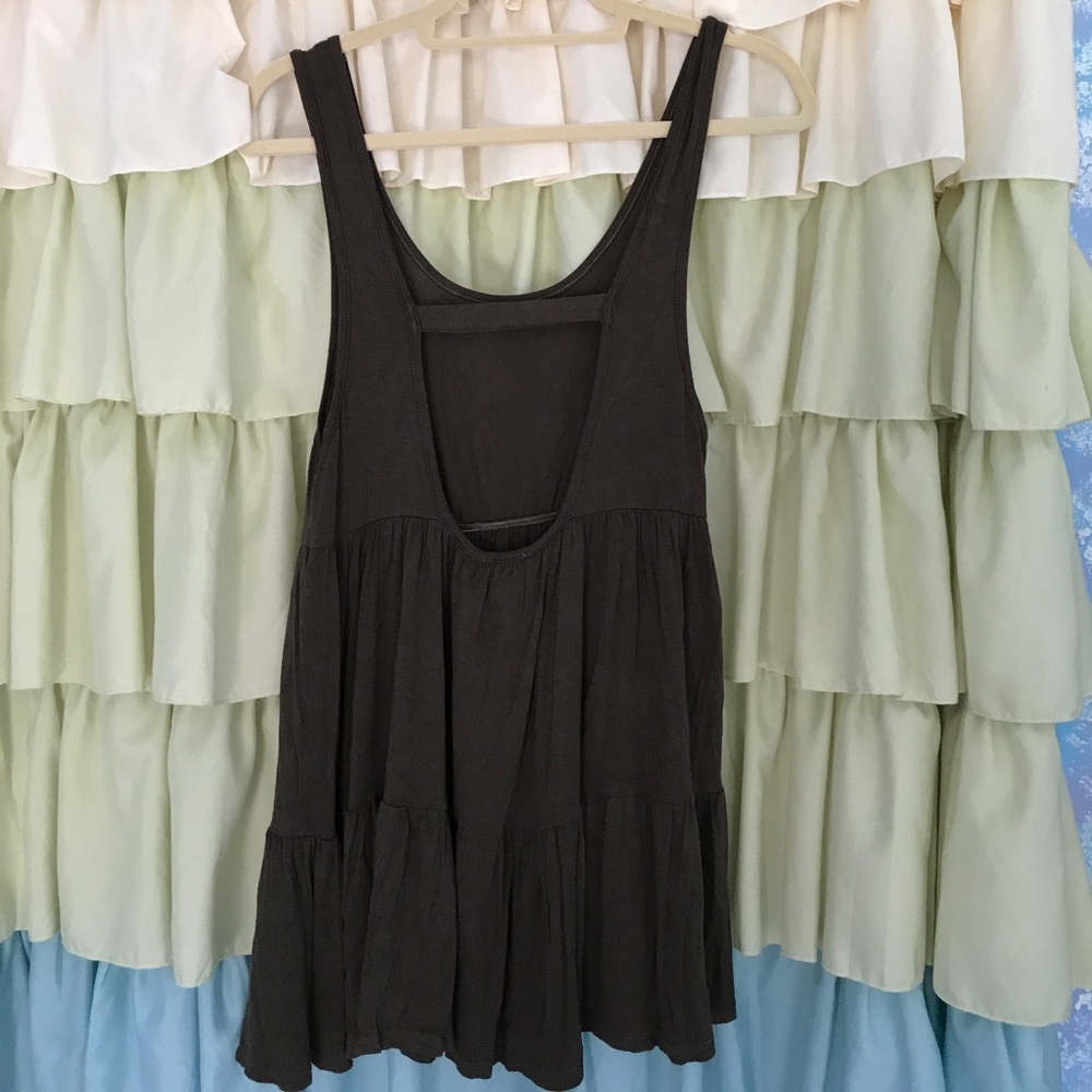 Open back tank dress