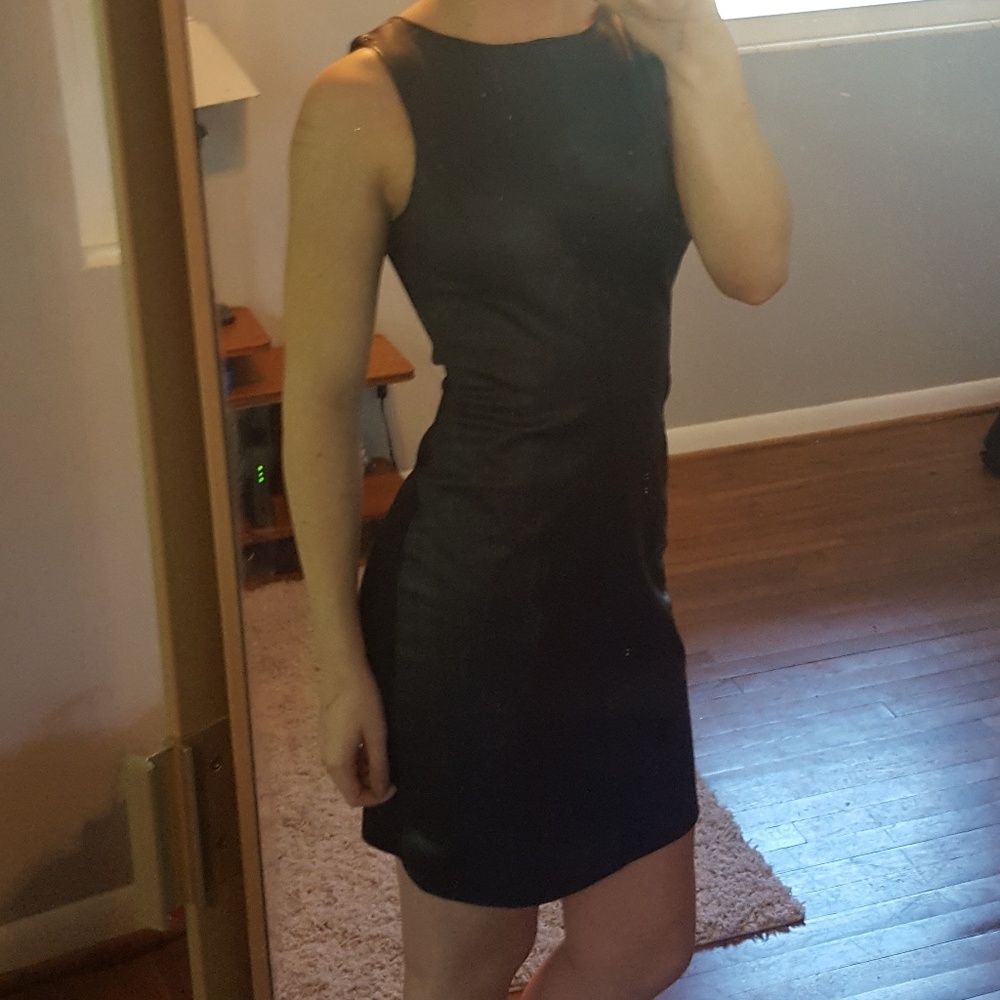 FLASH SALE faux leather mini dress