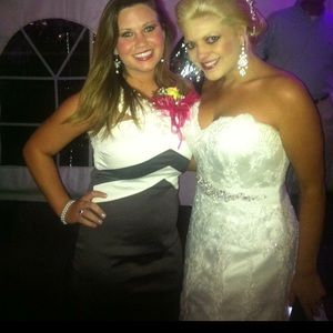 Grey form fitting formal dress