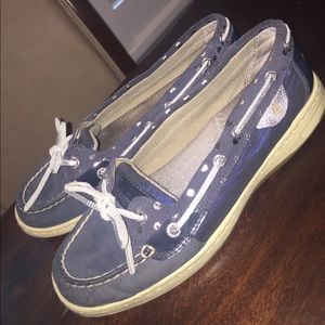 Navy and Silver Sperry Top-Siders