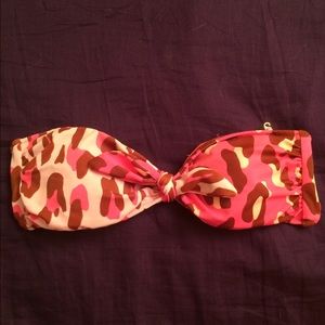 Multi colored cheetah printed bikini top