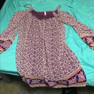 Off the shoulder multicolored dress