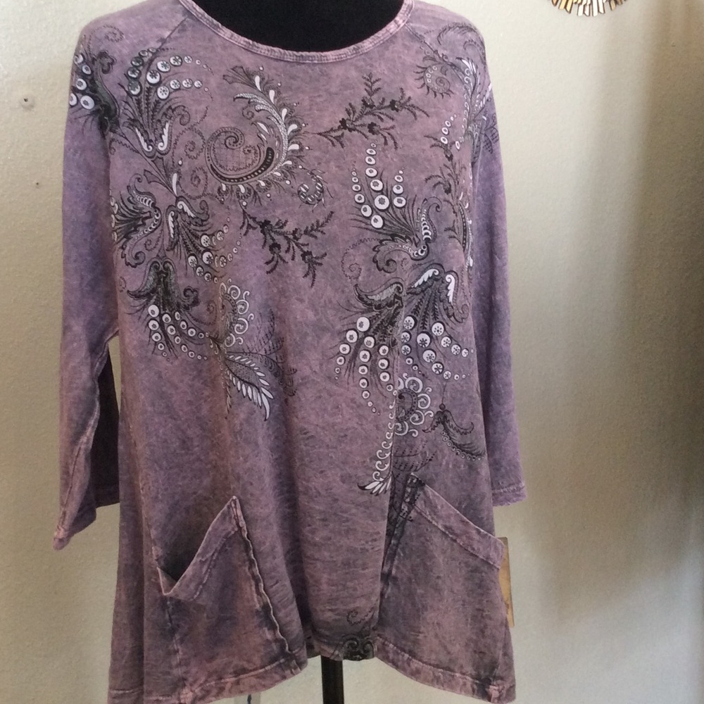 Jess and Jane 2 pocket high/low tunic