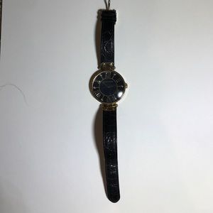 Black and gold Anne Klein watch