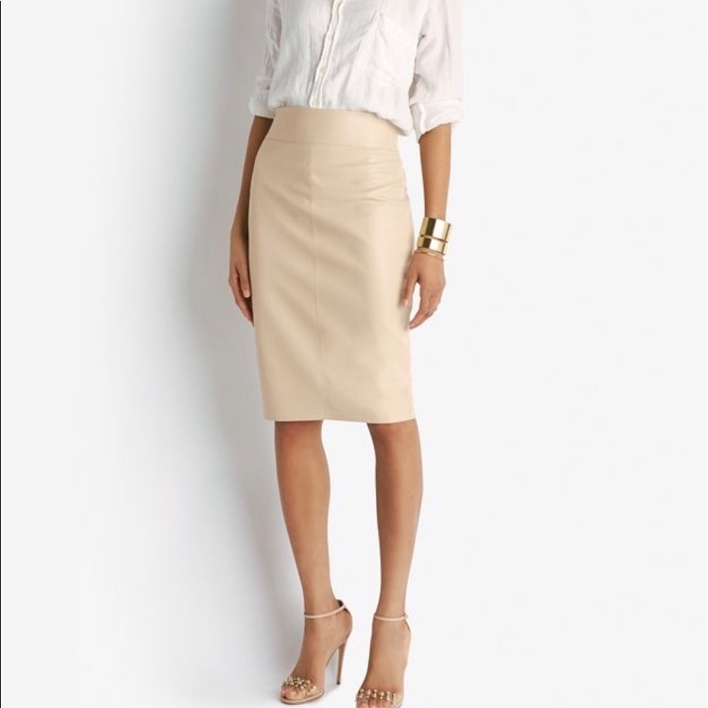 Faux leather black skirt
