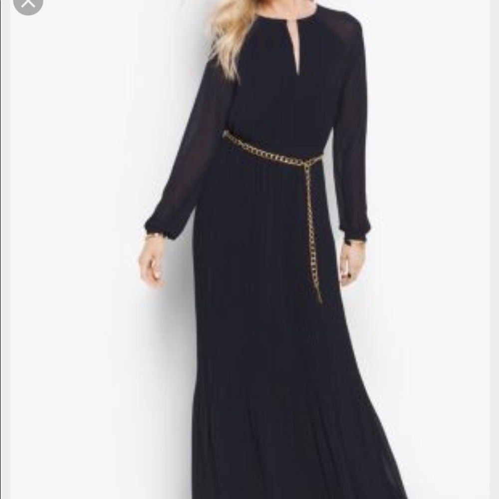 Blue chiffon dress