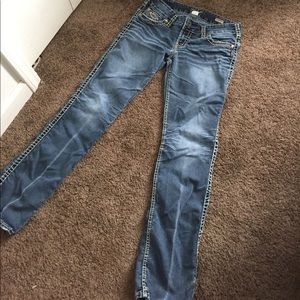 Silver boot cut jeans