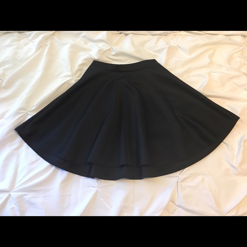 Popular Basics Black Skater Skirt