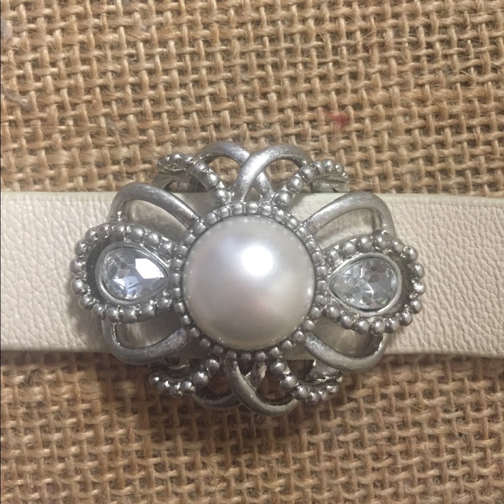 Lia Sophia leather and pearl bracelet -brand new