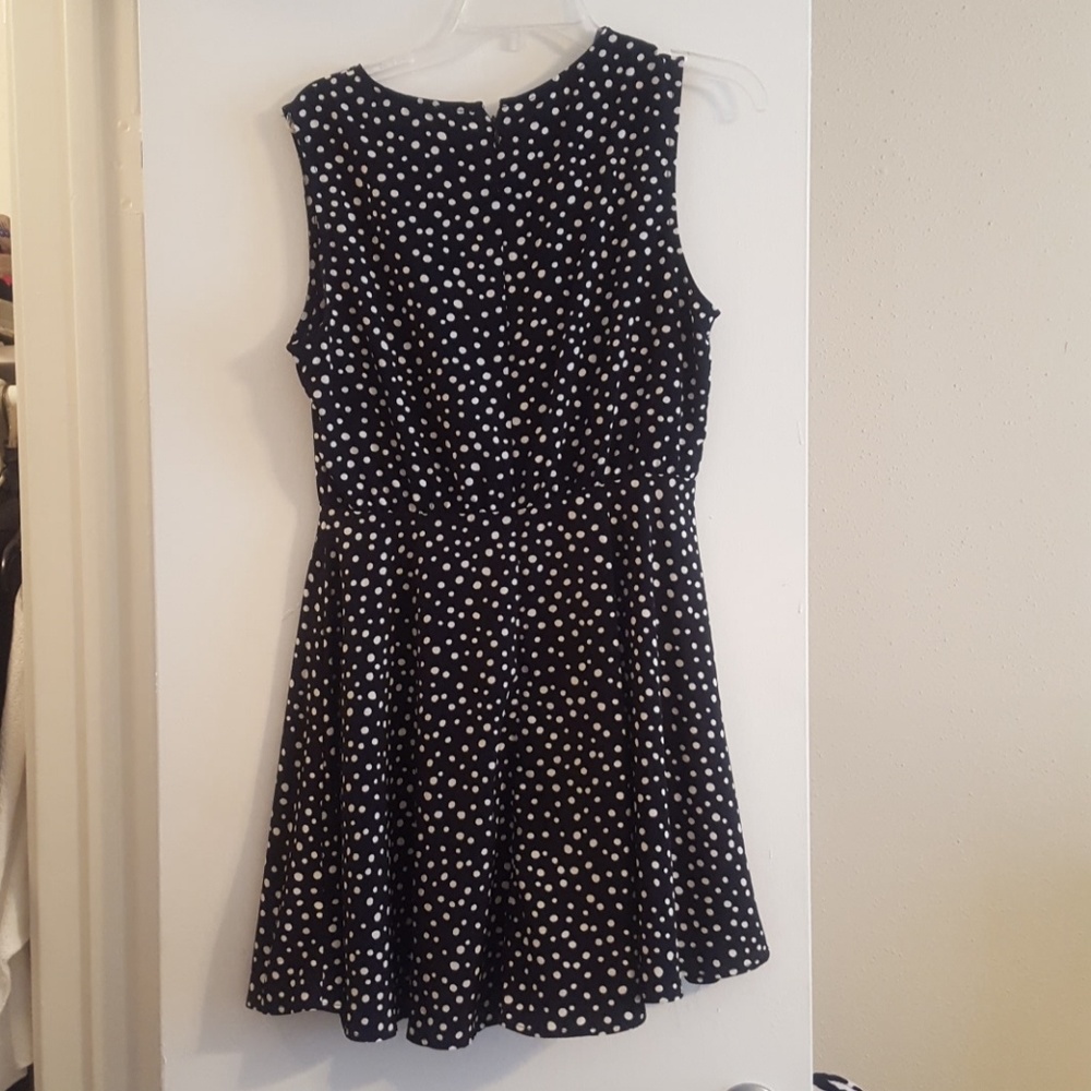 Blue Polkadott A-line Dress