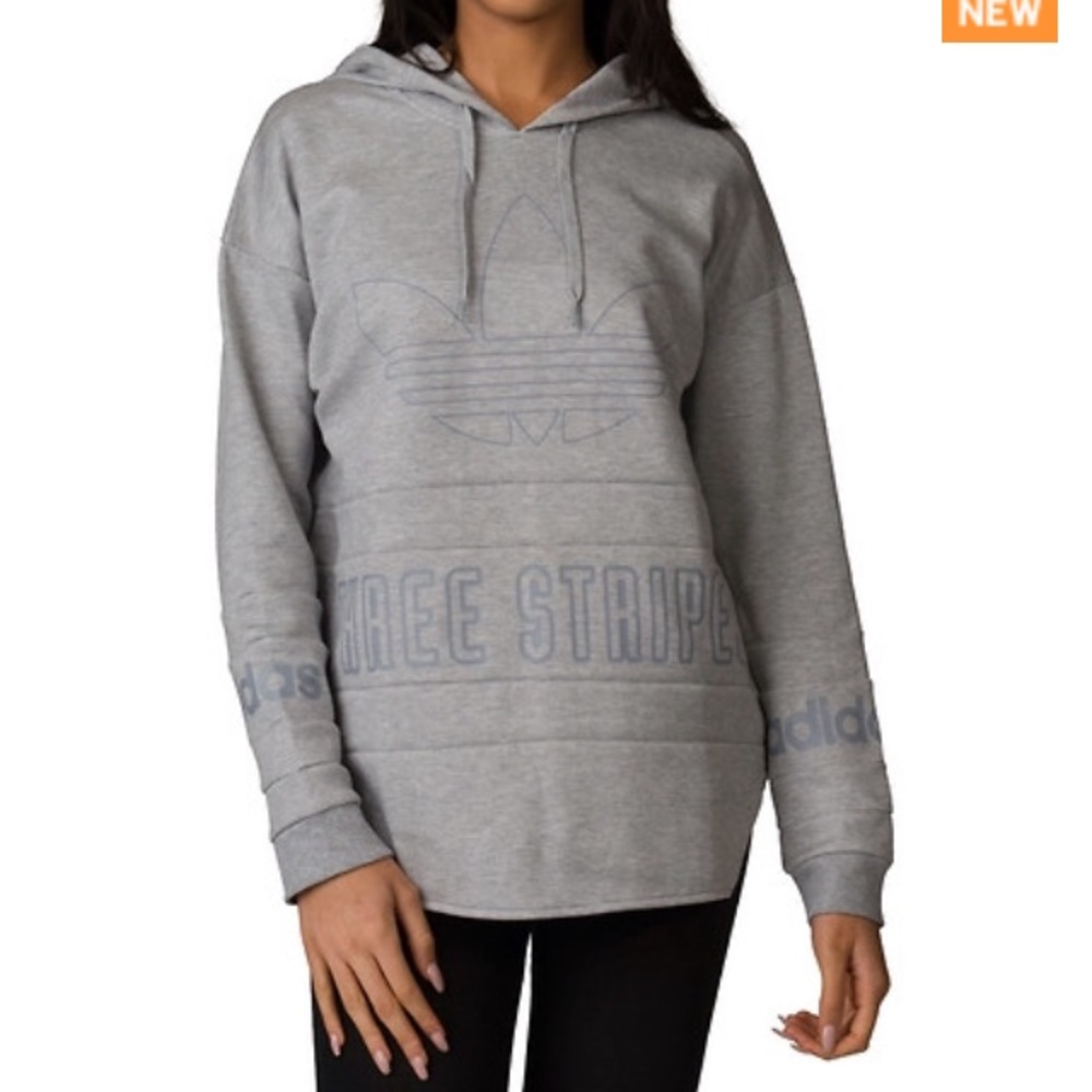 Adidas three stripe hoodie