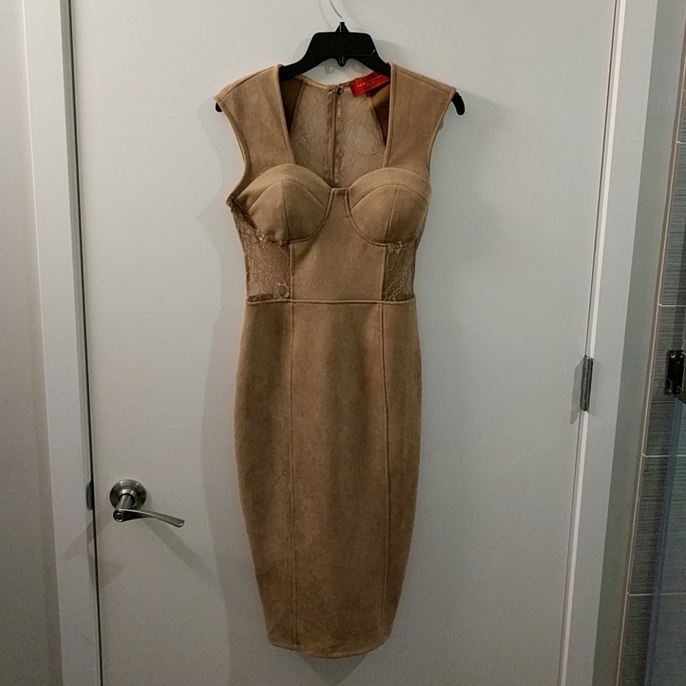 AKIRA Boutique nude dress
