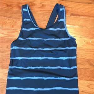Blue striped champion tank top