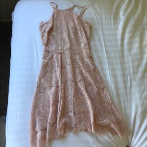 Pink lace dress