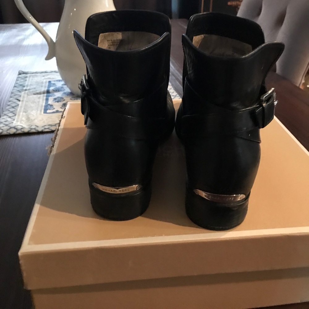 Michael Kors black leather boots