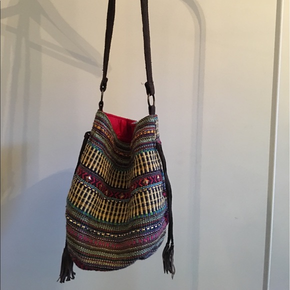 world market Handbags - World Market woven shoulder hobo bag