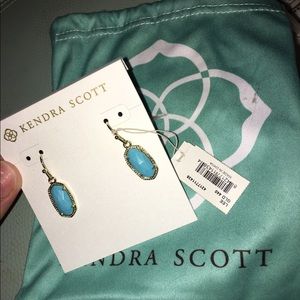 Kendra Scott Lee Gold drop earrings in turquoise