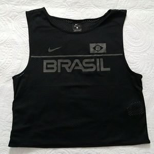 Nike Dri Fit Brasil Soccer Jersey Cropped Small