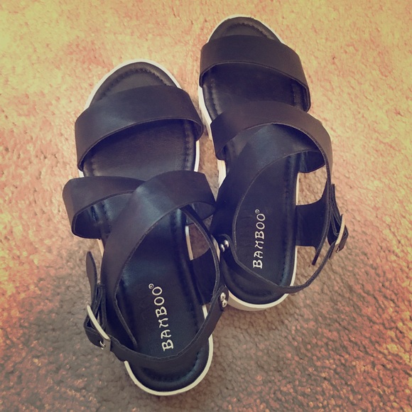 Bamboo Shoes - Strappy Black Sandals