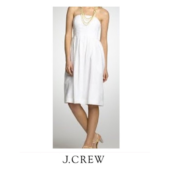 J. Crew Dresses & Skirts - J. Crew White Swiss Dot Strapless Maya Dress