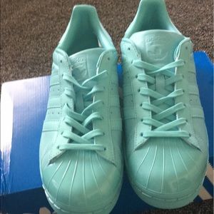 Mint Adidas Superstar Glossy Toe