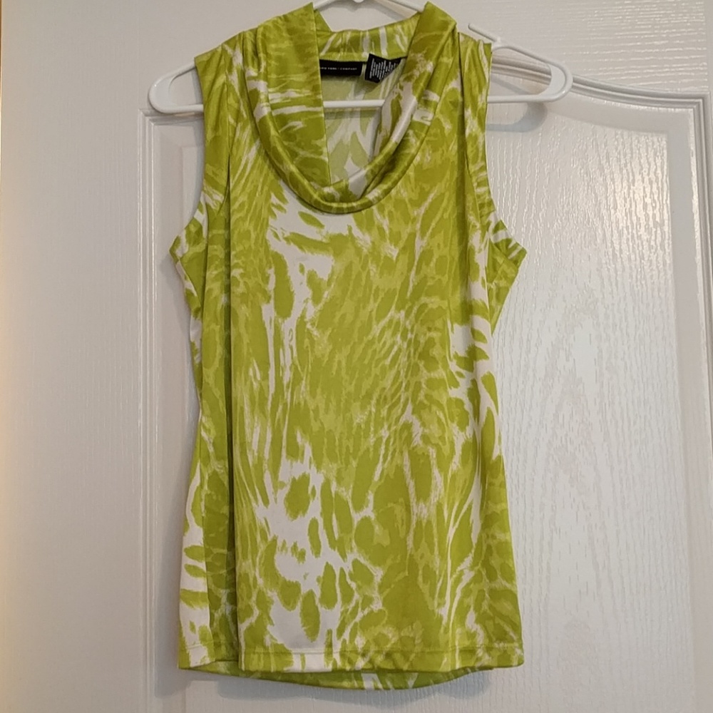 Lime Cowl Neck Blouse