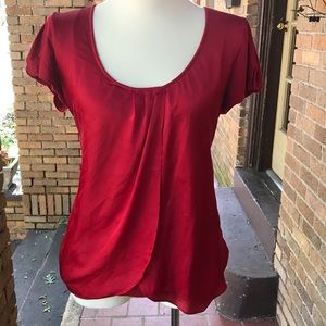 Red Silk top