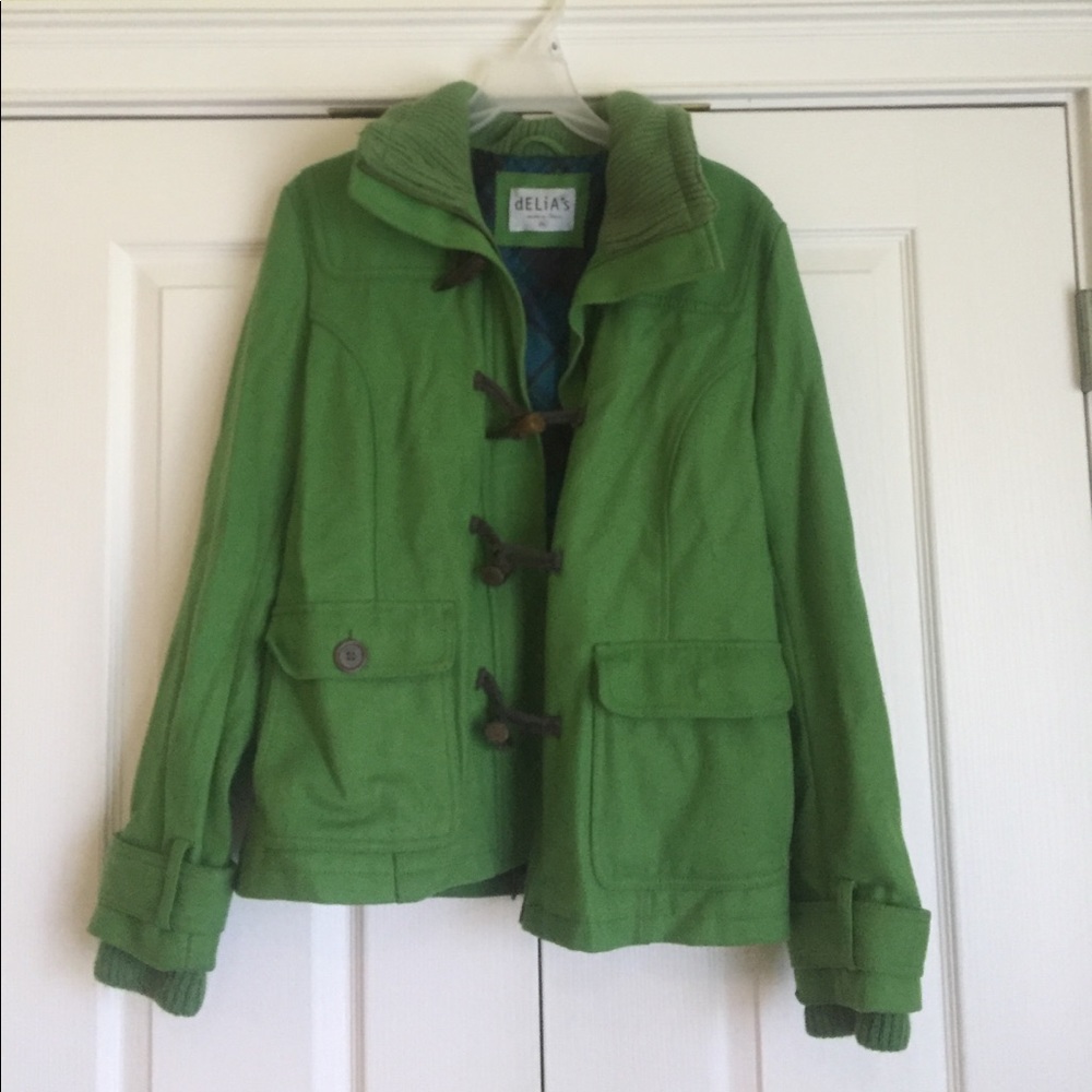 Green Toggle Coat