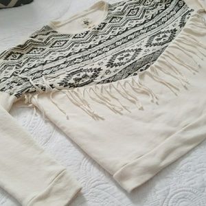 Billabong Fringe Southwest Sweatshirt sz Small