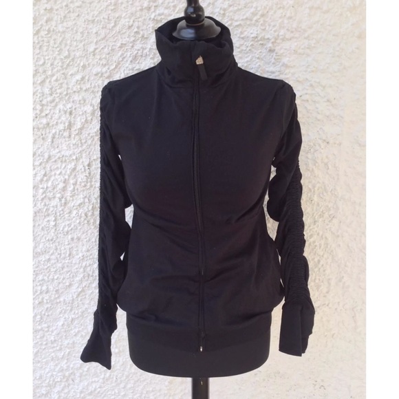 Sweaty Betty Black Ruched Yoga Jacket Small - Picture 1 of 6