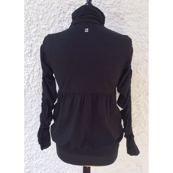 Sweaty Betty Black Ruched Yoga Jacket Small - Picture 2 of 6