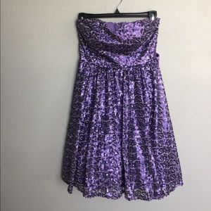 Purple sequined dress