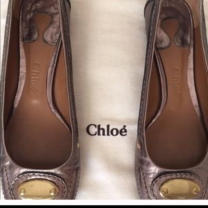 Chloé Pewter flats
