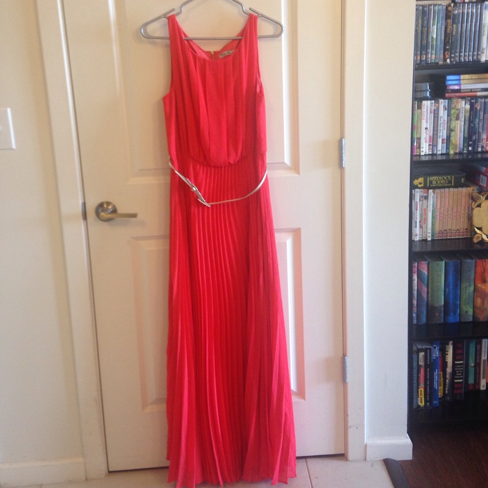 Eliza J Bright Orange Maxi Dress