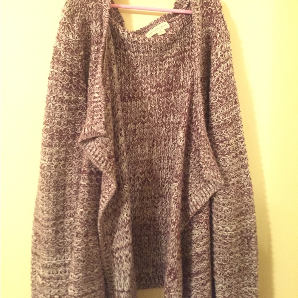 Purple and white cardigan