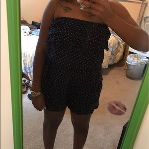 Strapless PolkaDot Romper