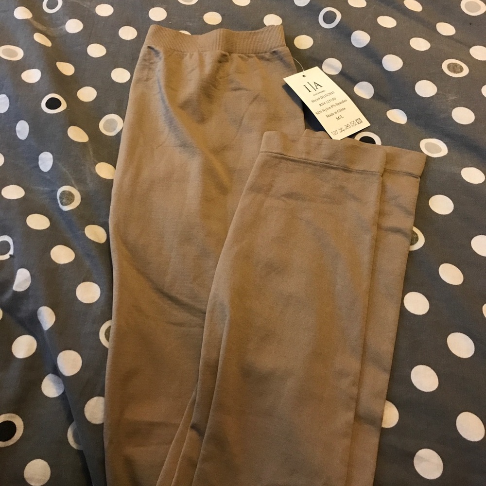 Tan legging/tights open foot