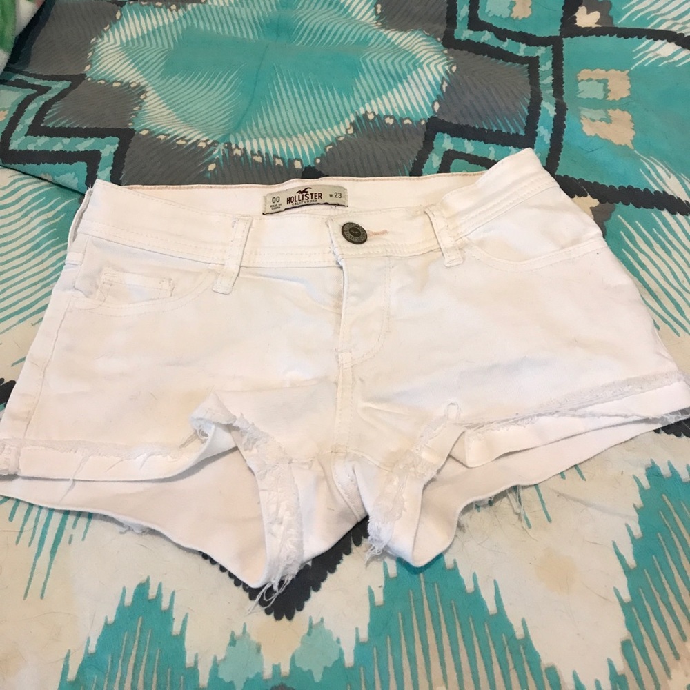 Hollister white shorts