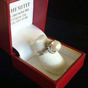 Diamond and Pearl Cocktail Ring