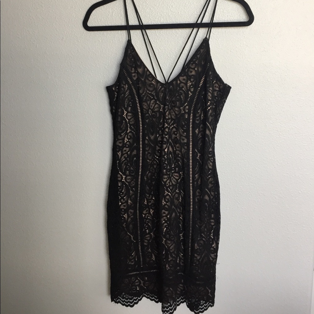 Black lace dress