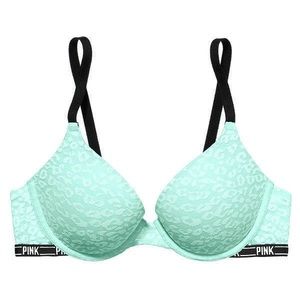 Victoria's Secret PINK mint green push up bra